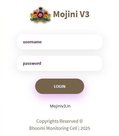 Mojini - Application status, Login, Sketch 2 How to Login to Mojini V3